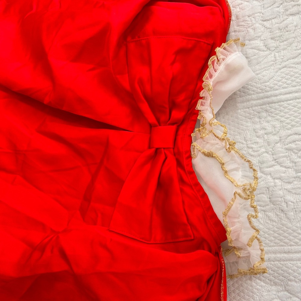 Disney Store Snow White Princess Costume Dress Blue Yellow Red Kids Size 4-6X - Picture 12 of 16